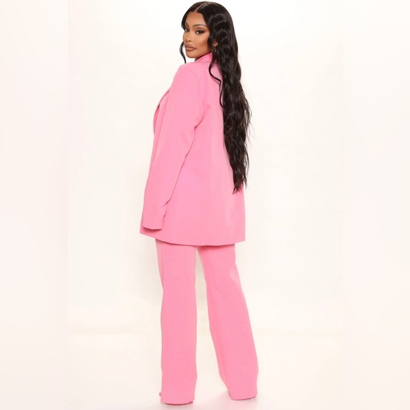 Fashion Nova Here For It Blazer- Oversized Bubblegum Pink Jacket - Picture 4 of 5
